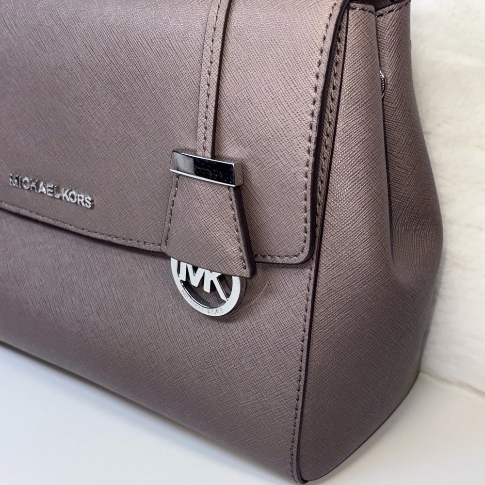 Michael Kors Medium Ava Saffiano Leather Satchel